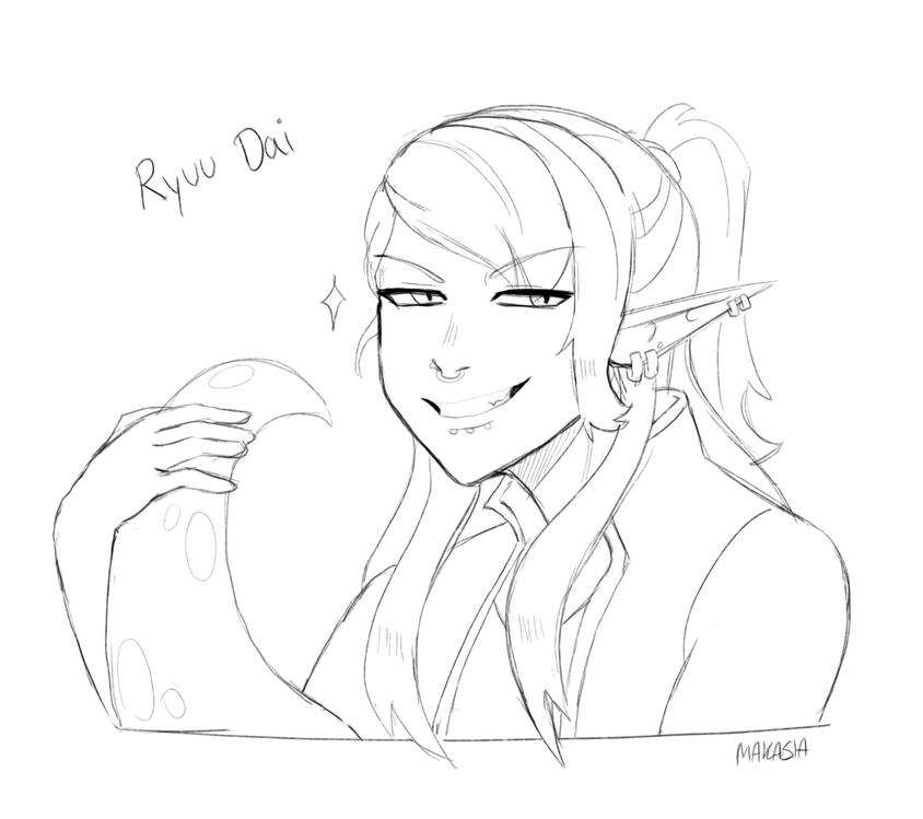 Makasia - Sketch von Ryuu'Dai mit einem Tentakel